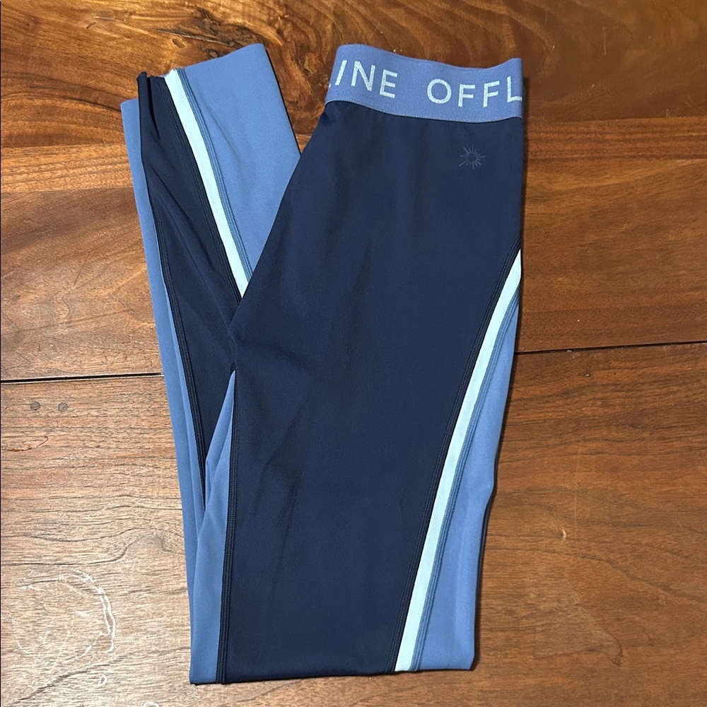 Aerie Offline Blue & Navy Leggings - Medium